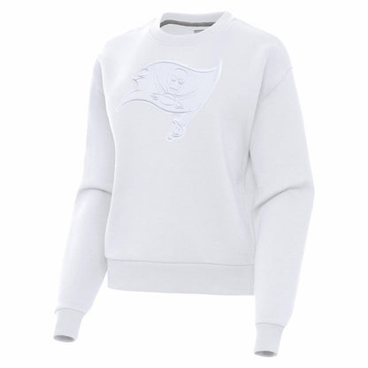 Tampa Bay Buccaneers Antigua Women's Victory Pullover Sweatshirt - White for sale