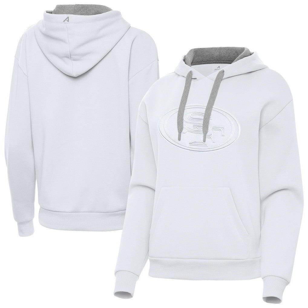 San Francisco 49ers Antigua Women's Victory Pullover Hoodie - White on sale