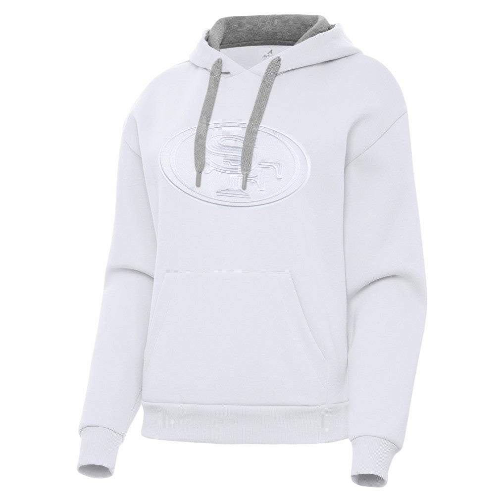 San Francisco 49ers Antigua Women's Victory Pullover Hoodie - White on sale