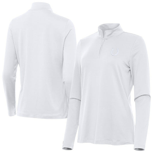 Indianapolis Colts Antigua Women's Reprocess Quarter-Zip Top - White cheap