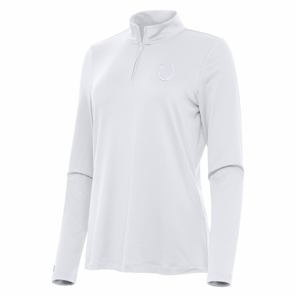 Indianapolis Colts Antigua Women's Reprocess Quarter-Zip Top - White cheap