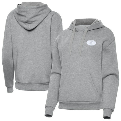 San Francisco 49ers Antigua Women's Victory Pullover Hoodie - Heather Gray for sale