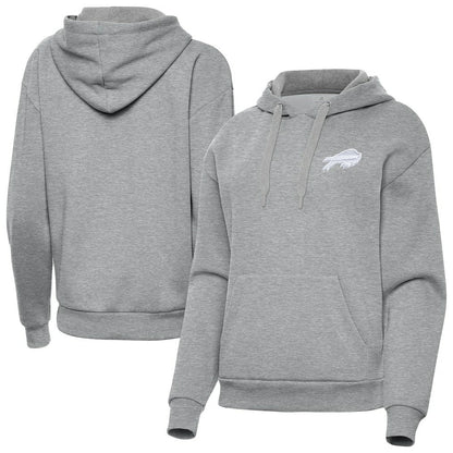 Buffalo Bills Antigua Women's Victory Pullover Hoodie - Heather Gray on sale