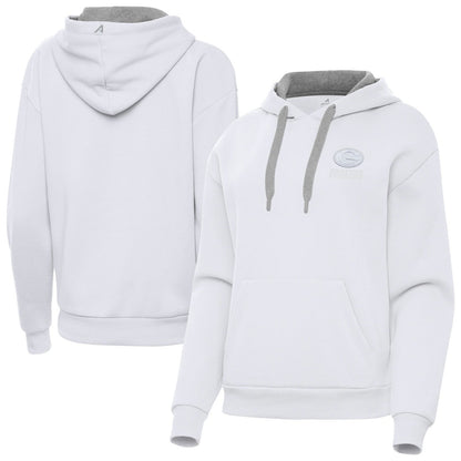 Green Bay Packers Antigua Women's Victory Pullover Hoodie - White sale