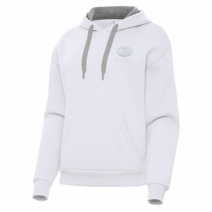 Green Bay Packers Antigua Women's Victory Pullover Hoodie - White sale