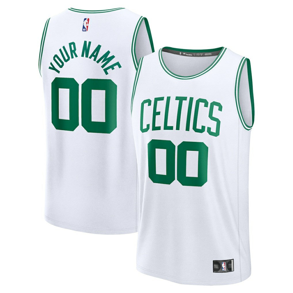 Boston Celtics Fast Break Custom Jersey - Association Edition - White | Fanatics for sale