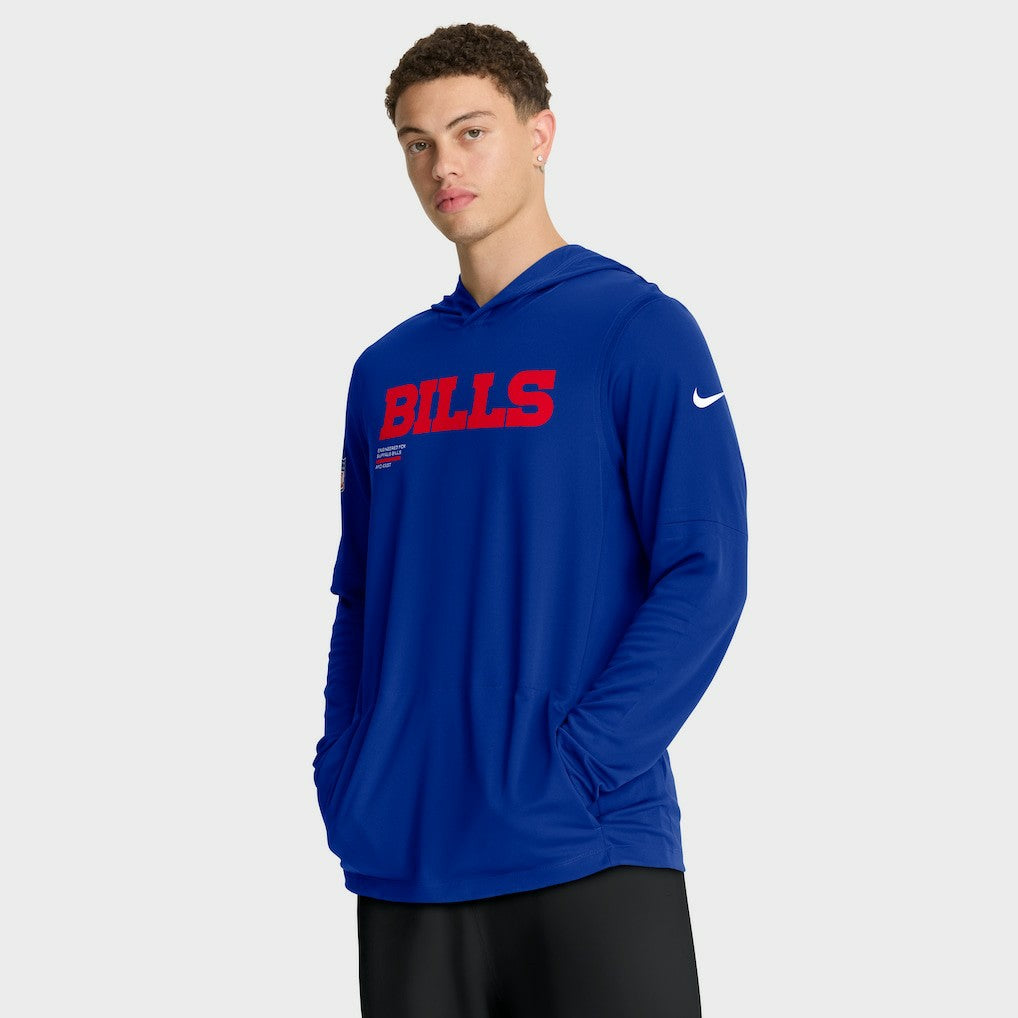 Buffalo Bills Sideline Pure Fury Performance Long Sleeve Hoodie T-Shirt - Royal | Nike online