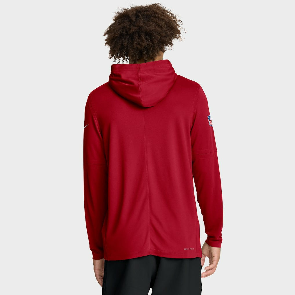 Tampa Bay Buccaneers Sideline Pure Fury Performance Long Sleeve Hoodie T-Shirt - Red | Nike for sale