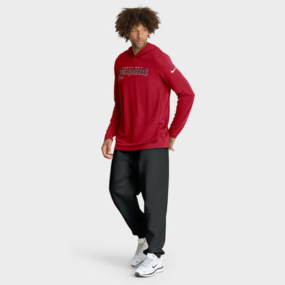 Tampa Bay Buccaneers Sideline Pure Fury Performance Long Sleeve Hoodie T-Shirt - Red | Nike for sale
