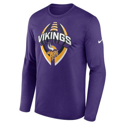 Minnesota Vikings Primetime Legend Icon Performance Long Sleeve T-Shirt - Purple | Nike outlet