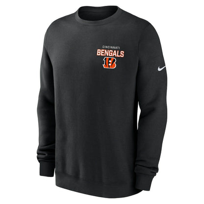 Cincinnati Bengals Primetime Club Fleece Pullover Sweatshirt - Black | Nike outlet