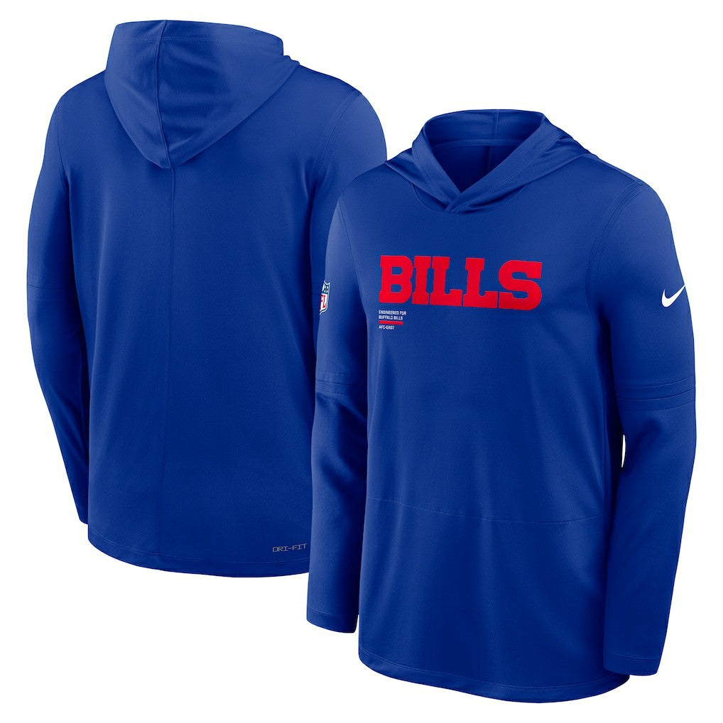 Buffalo Bills Big & Tall Sideline Dri-FIT Long Sleeve Hoodie T-Shirt - Royal | Nike outlet