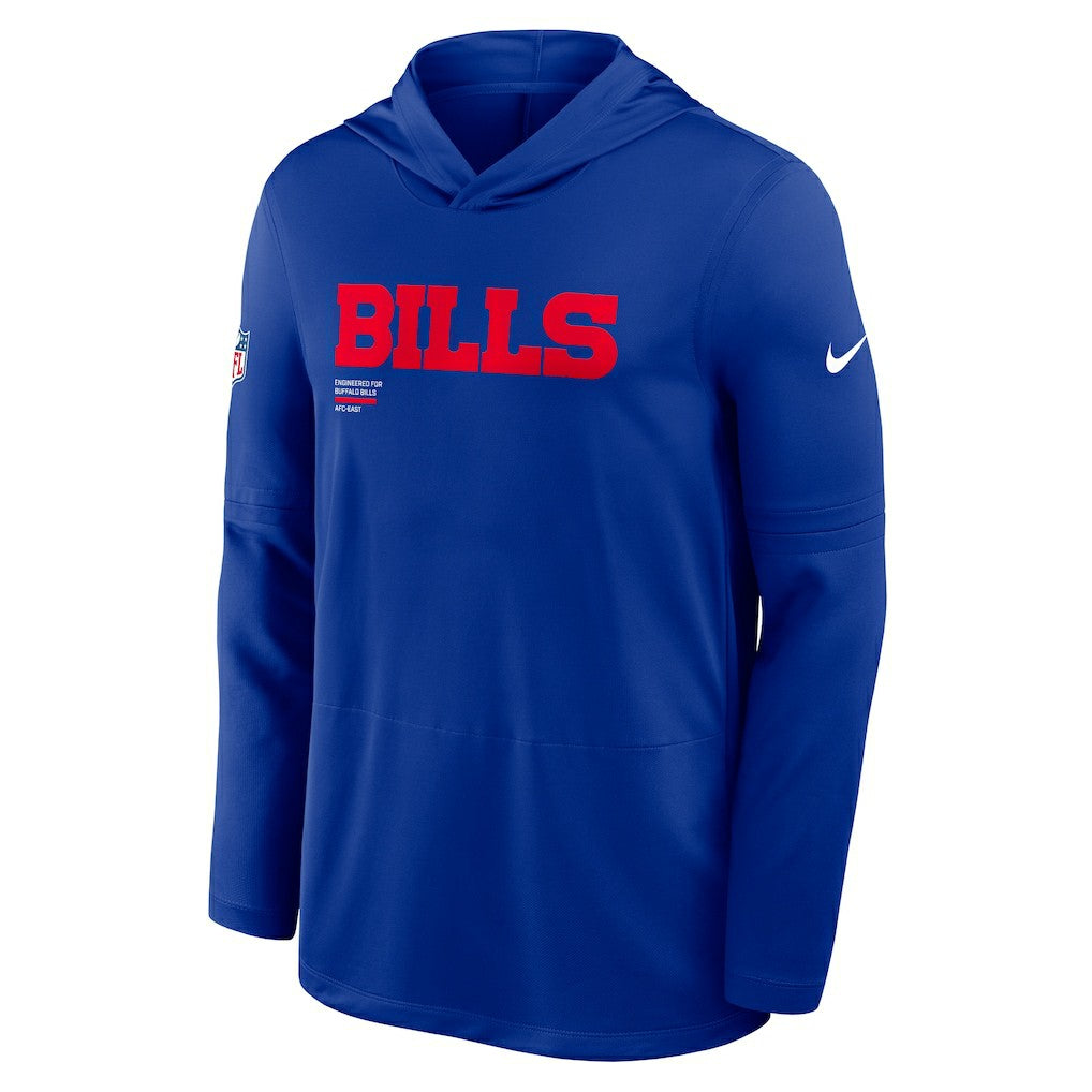 Buffalo Bills Big & Tall Sideline Dri-FIT Long Sleeve Hoodie T-Shirt - Royal | Nike outlet