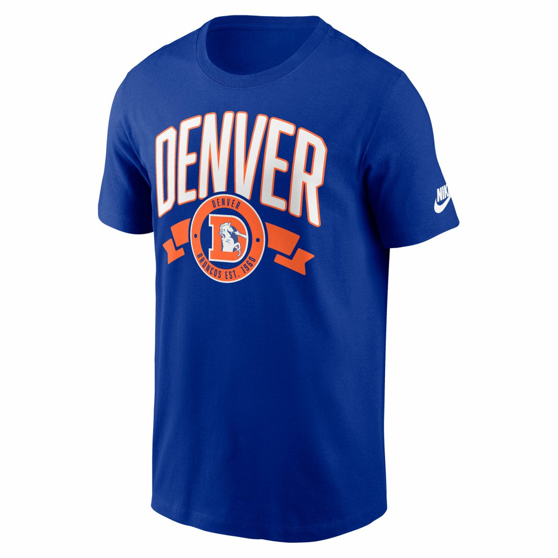 Denver Broncos Rewind Front and Back Hit Essential T-Shirt - Royal | Nike online