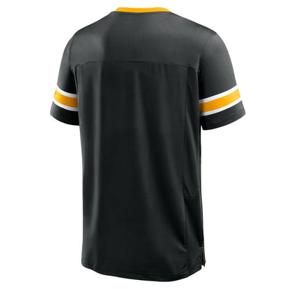 Pittsburgh Steelers Hometown Premium Hashmark V-Neck T-Shirt - Black sale