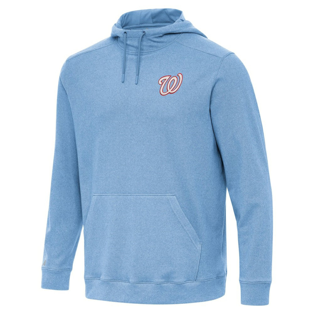 Washington Nationals Antigua Cloud Pullover Hoodie - Heather Powder Blue