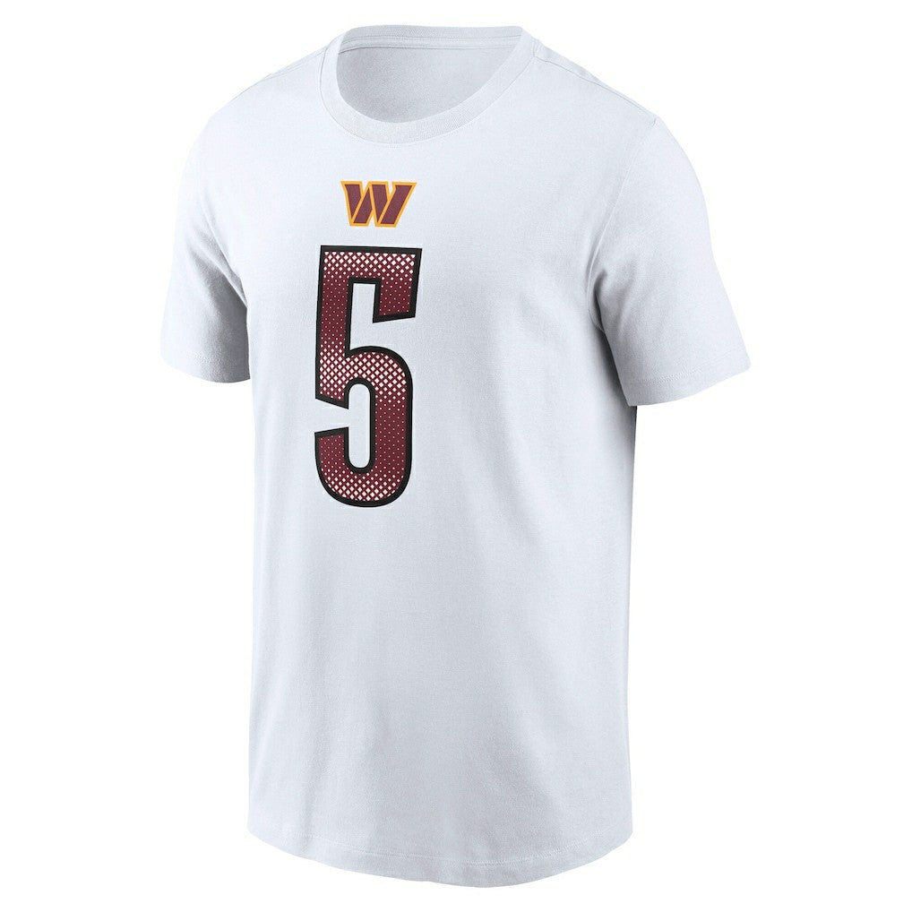 Jayden Daniels Washington Commanders Name & Number T-Shirt - White | Nike cheap