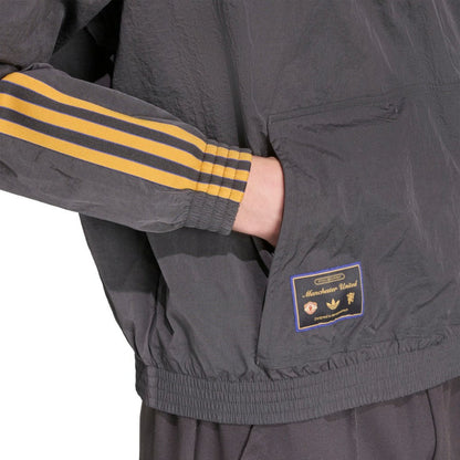 Manchester United Terrace Icons Half-Zip Jacket - Gray | Adidas sale