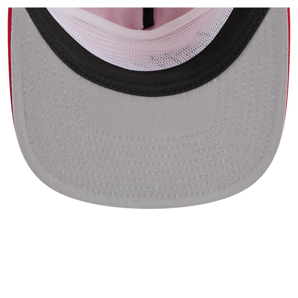 Washington Nationals Retro Satin Script Golfer Adjustable Hat - Red | New Era
