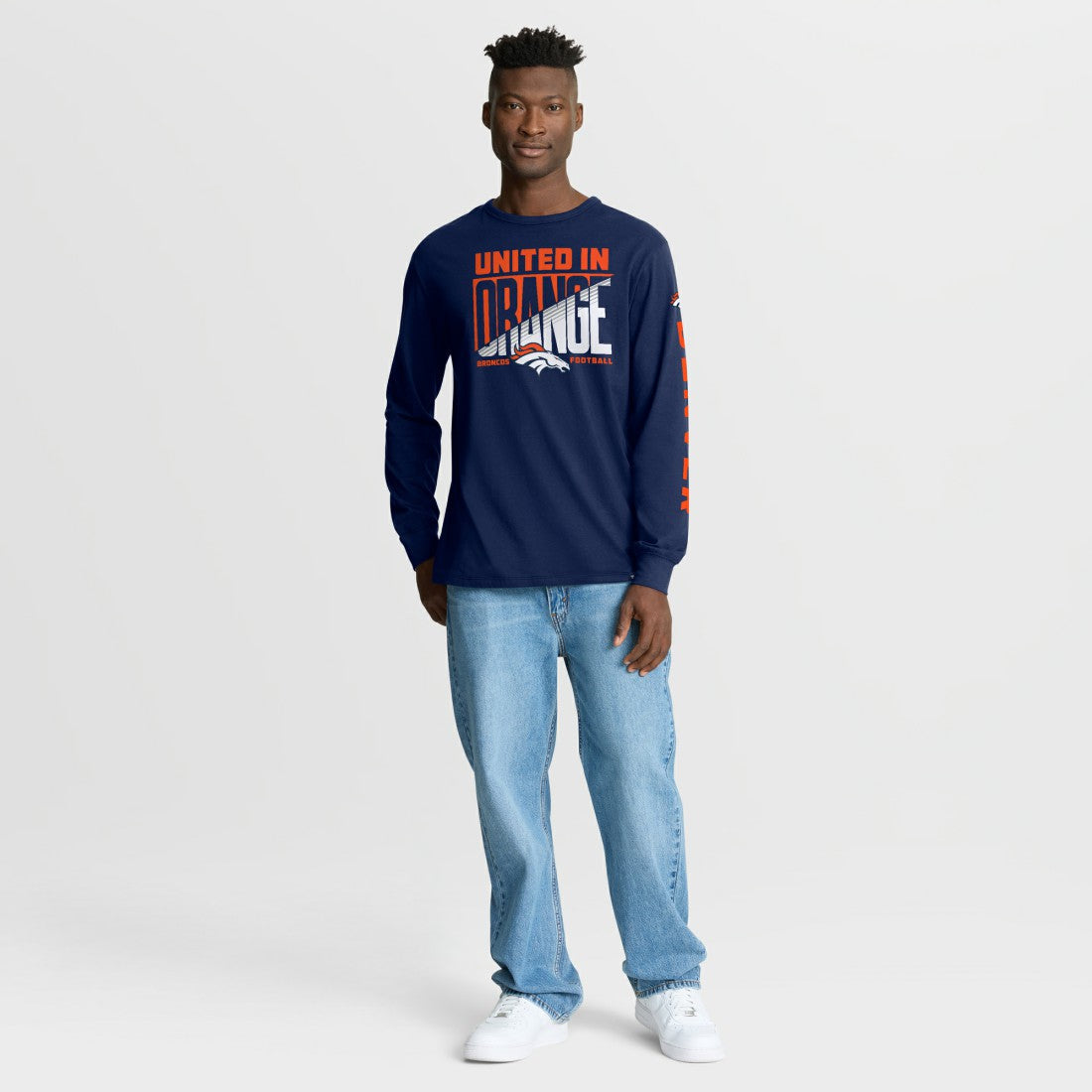 Denver Broncos Hometown Sweep Legacy Long Sleeve T-Shirt - Navy for sale