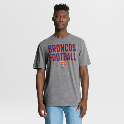 Denver Broncos First Down Tribute Tri-Blend T-Shirt - Heather Gray discount