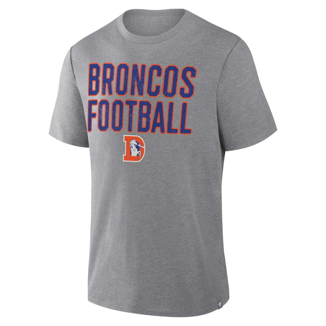 Denver Broncos First Down Tribute Tri-Blend T-Shirt - Heather Gray discount