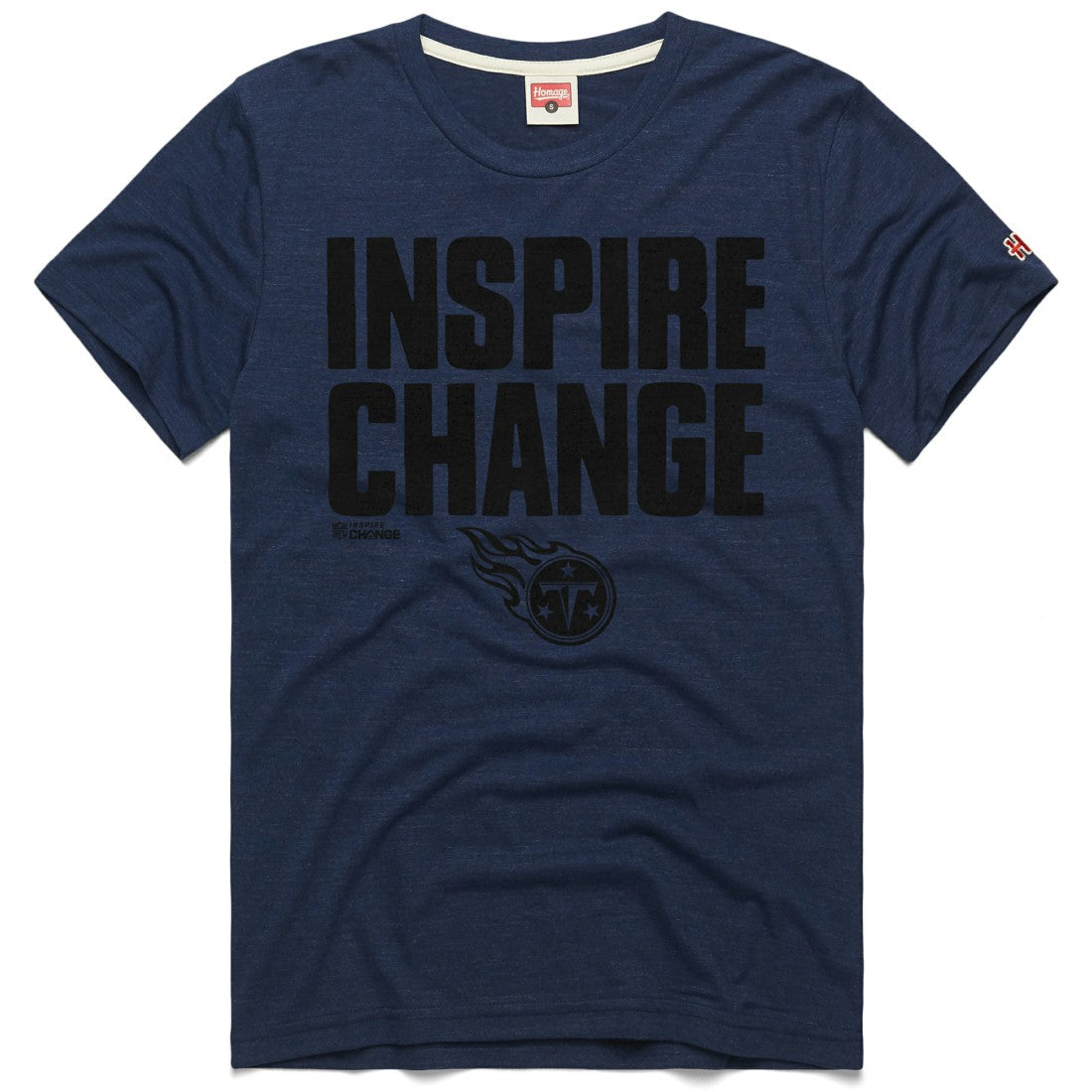 Tennessee Titans Homage Unisex 2024 Inspire Change Tri-Blend T-Shirt - Navy cheap