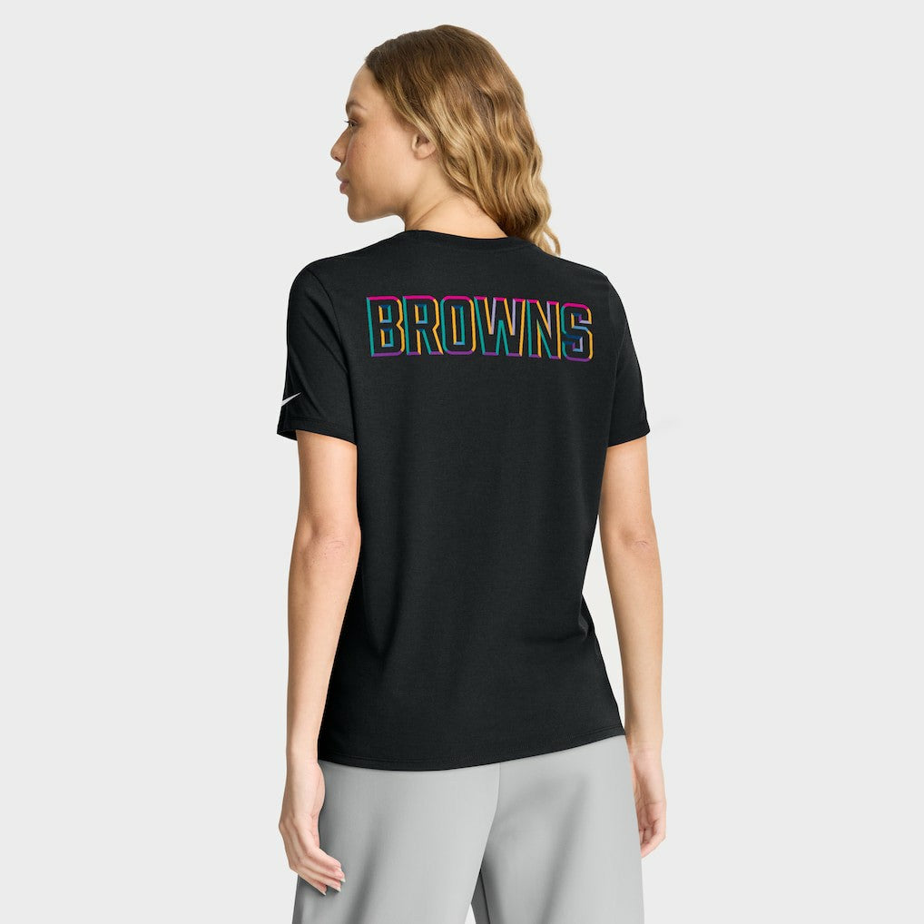 Cleveland Browns Women's 2025 NFL Crucial Catch Tri-Blend Dri-FIT T-Shirt - Black | Nike discount