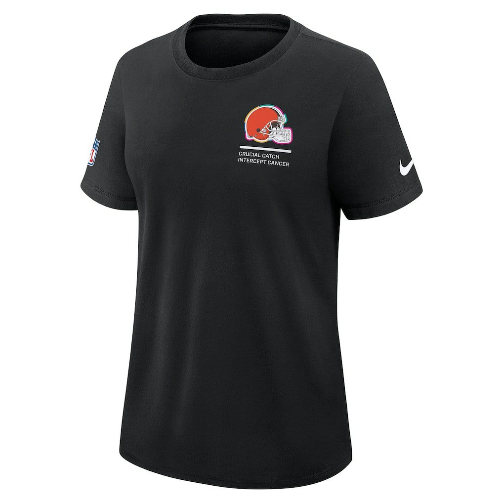 Cleveland Browns Women's 2025 NFL Crucial Catch Tri-Blend Dri-FIT T-Shirt - Black | Nike discount