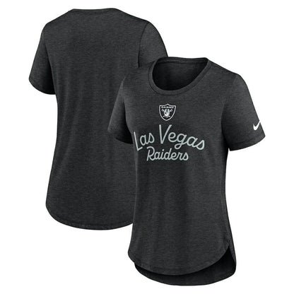 Las Vegas Raiders Women's Script Tri-Blend T-Shirt - Black | Nike for sale
