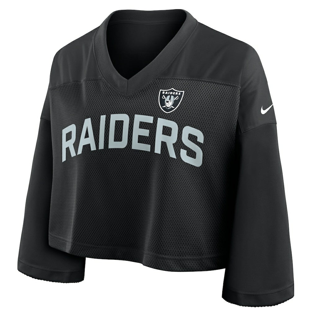 Las Vegas Raiders Women's Primetime Cropped Mesh Dri-FIT Fashion Jersey - Black | Nike sale