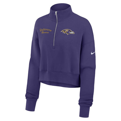 Baltimore Ravens Women's Primetime Phoenix Half-Zip Sweatshirt - Purple | Nike discount