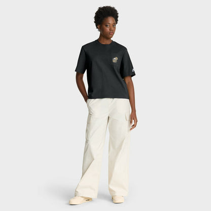 New Orleans Saints Women's Rewind Pocket Boxy T-Shirt - Black | Nike on sale