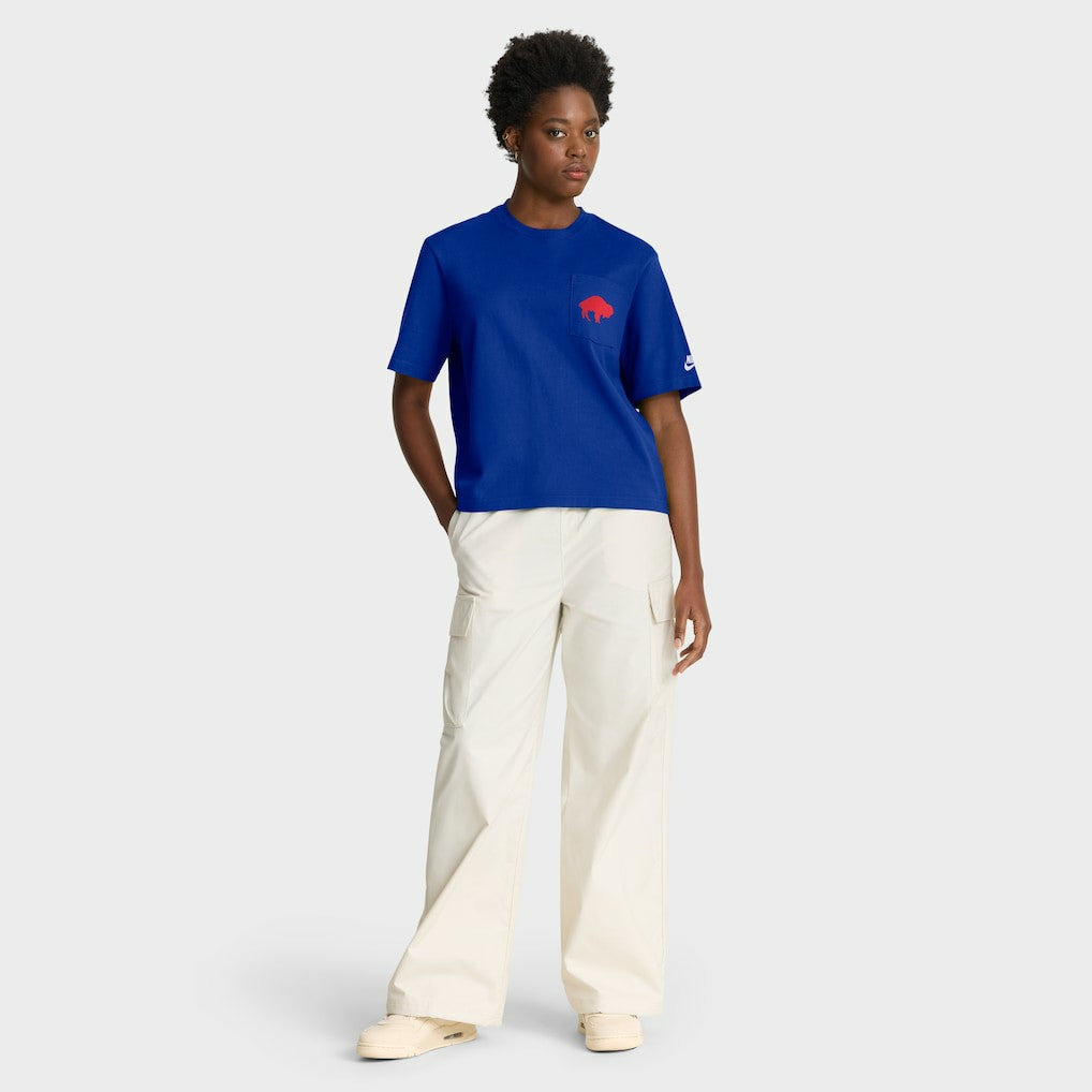 Buffalo Bills Women's Rewind Pocket Boxy T-Shirt - Royal | Nike online