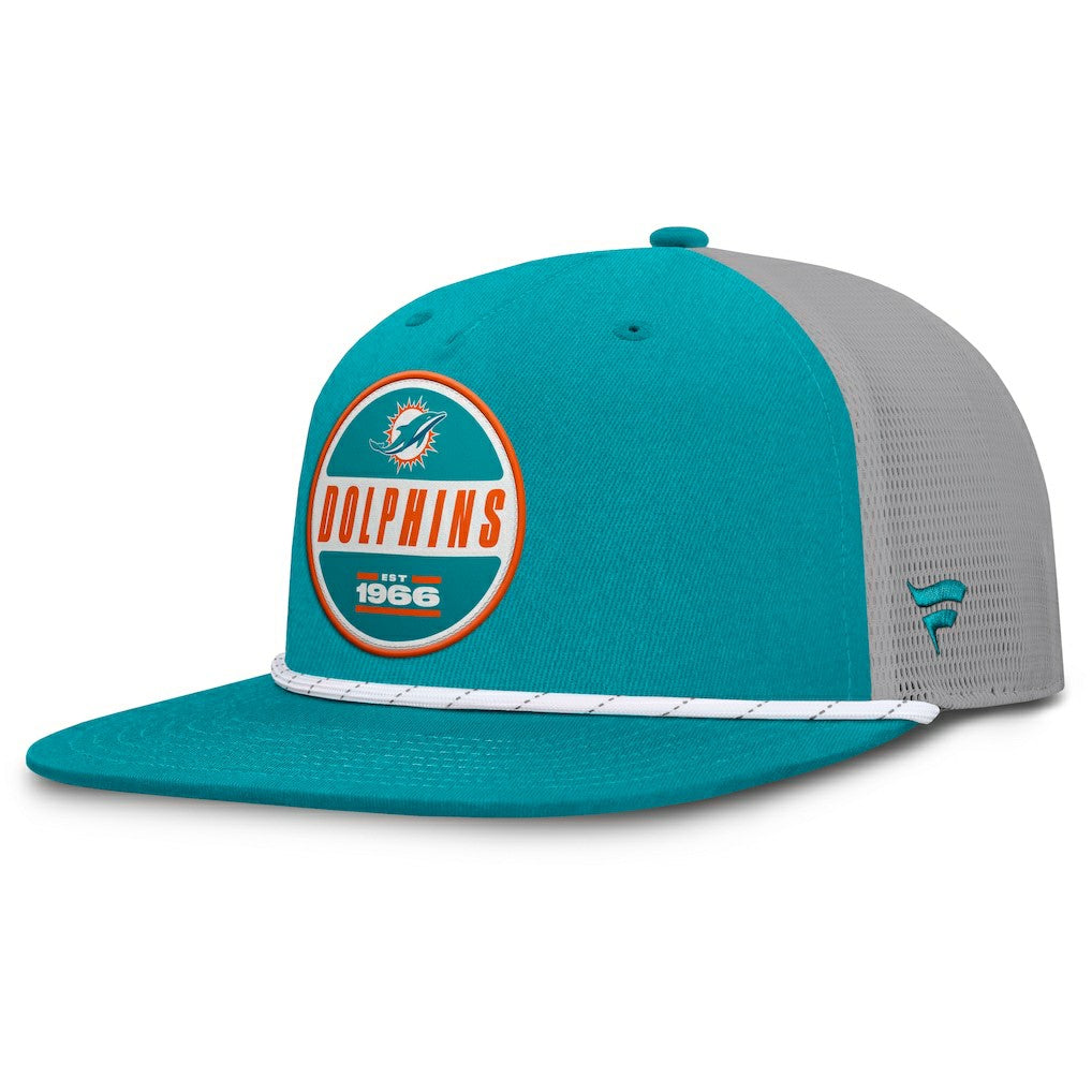 Miami Dolphins Edge Rush Trucker Adjustable Hat - Aqua/Gray outlet
