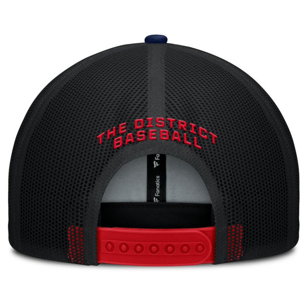 Washington Nationals Cutoff Adjustable Trucker Hat - Red/Navy
