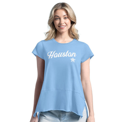 Houston Astros Margaritaville Women's Gametime is Paradise T-Shirt - Light Blue