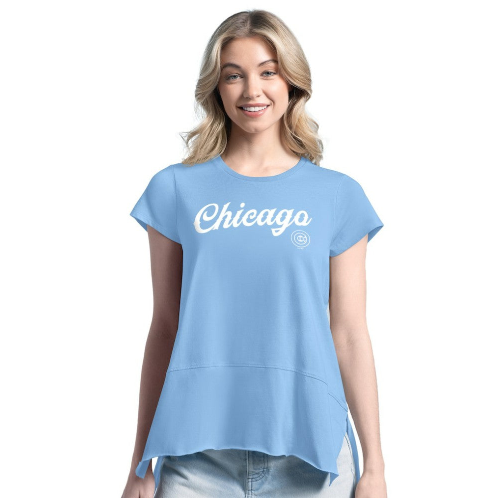 Chicago Cubs Margaritaville Women's Gametime is Paradise T-Shirt - Light Blue