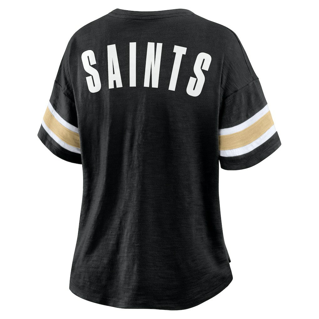 New Orleans Saints Women's Redzone Curl Route T-Shirt - Black for sale