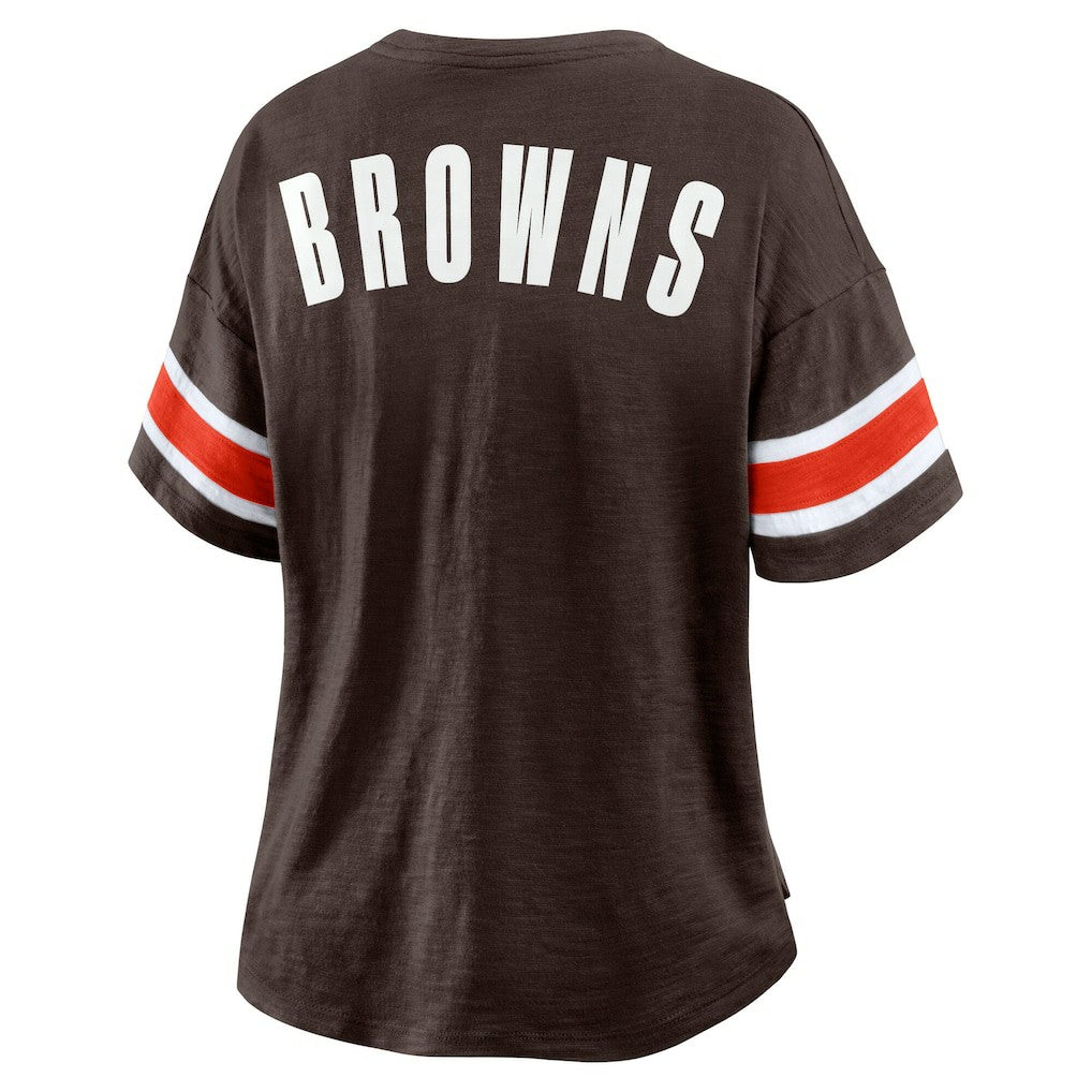 Cleveland Browns Women's Redzone Curl Route T-Shirt - Brown sale