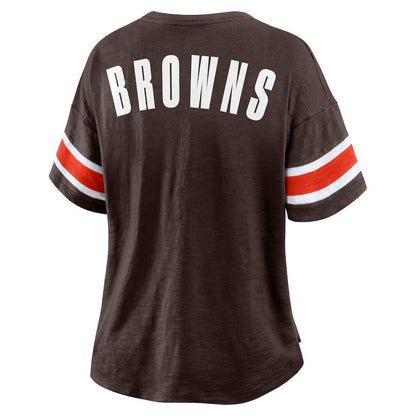 Cleveland Browns Women's Redzone Curl Route T-Shirt - Brown sale
