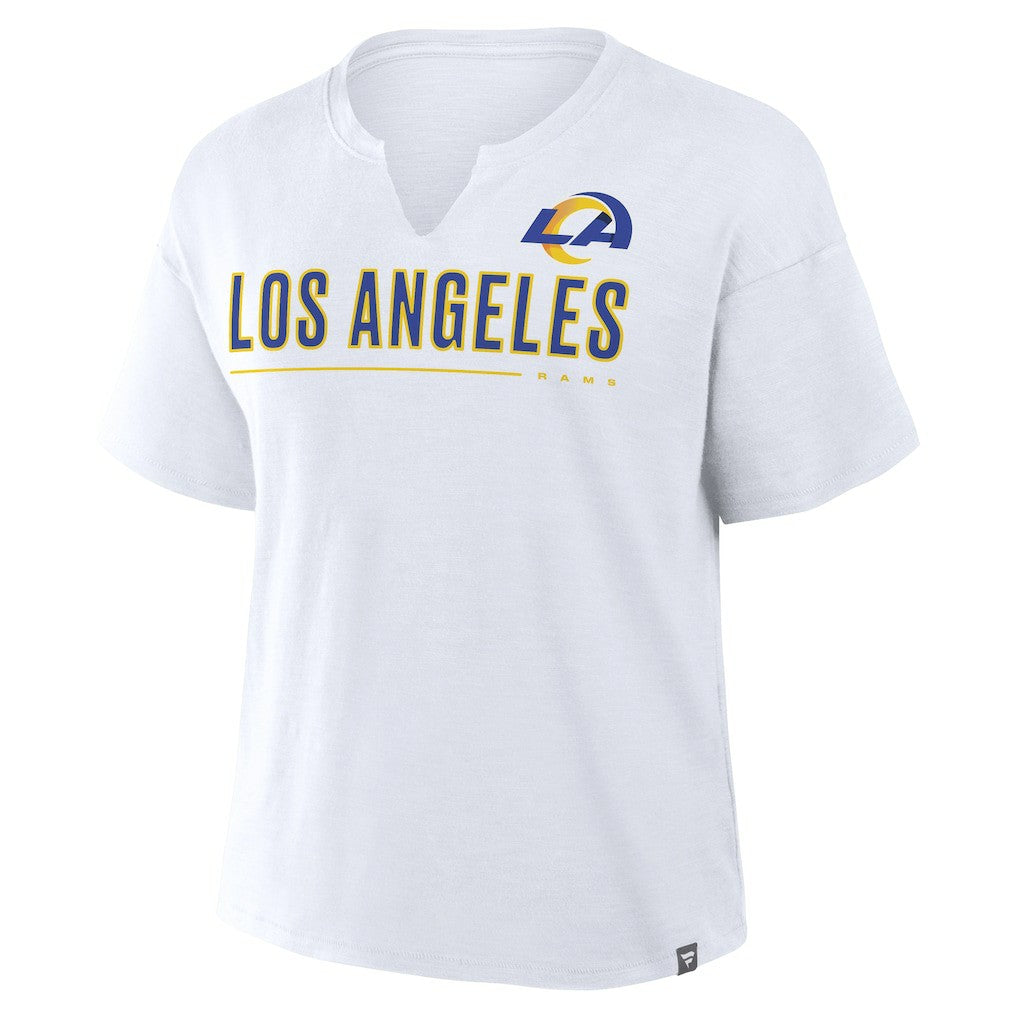 Los Angeles Rams Women's Redzone Slub Boxy T-Shirt - White cheap