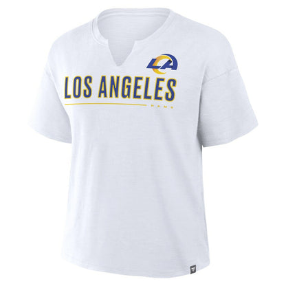 Los Angeles Rams Women's Redzone Slub Boxy T-Shirt - White cheap
