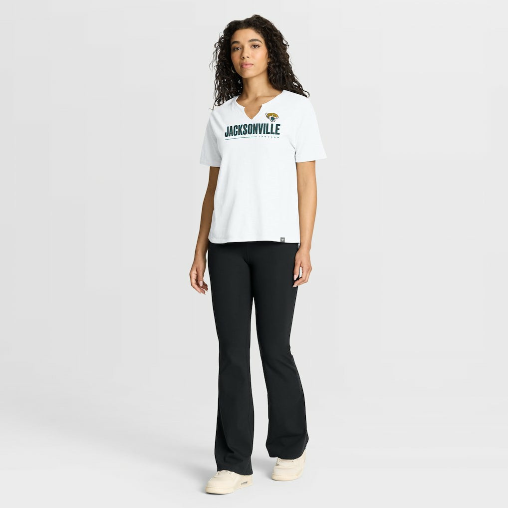 Jacksonville Jaguars Women's Redzone Slub Boxy T-Shirt - White on sale