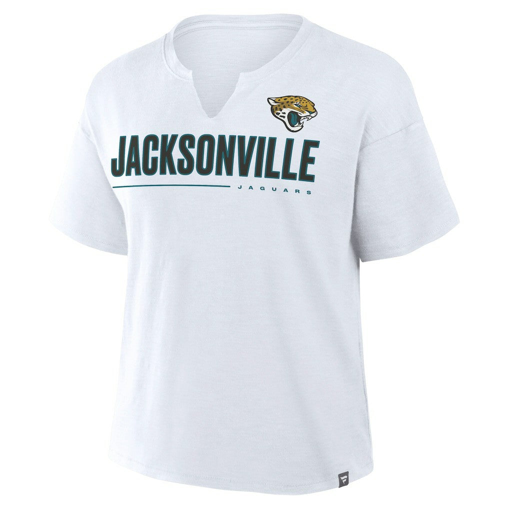 Jacksonville Jaguars Women's Redzone Slub Boxy T-Shirt - White on sale