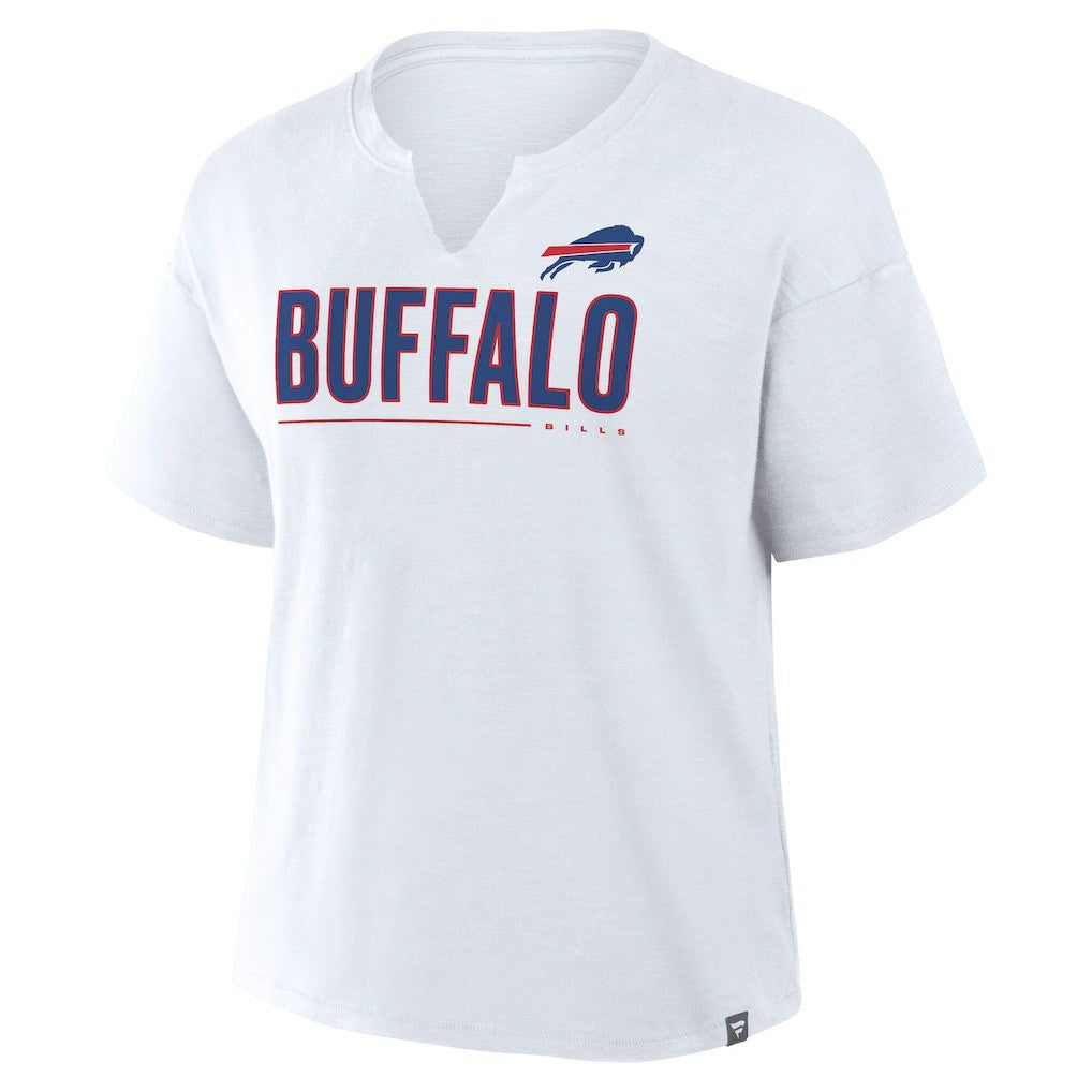 Buffalo Bills Women's Redzone Slub Boxy T-Shirt - White discount