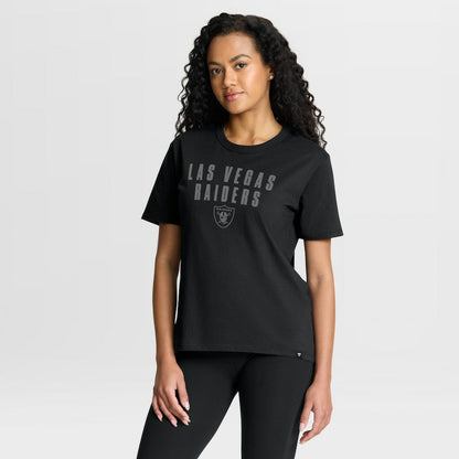 Las Vegas Raiders Women's Blackout Kneel Down Legacy T-Shirt - Black on sale