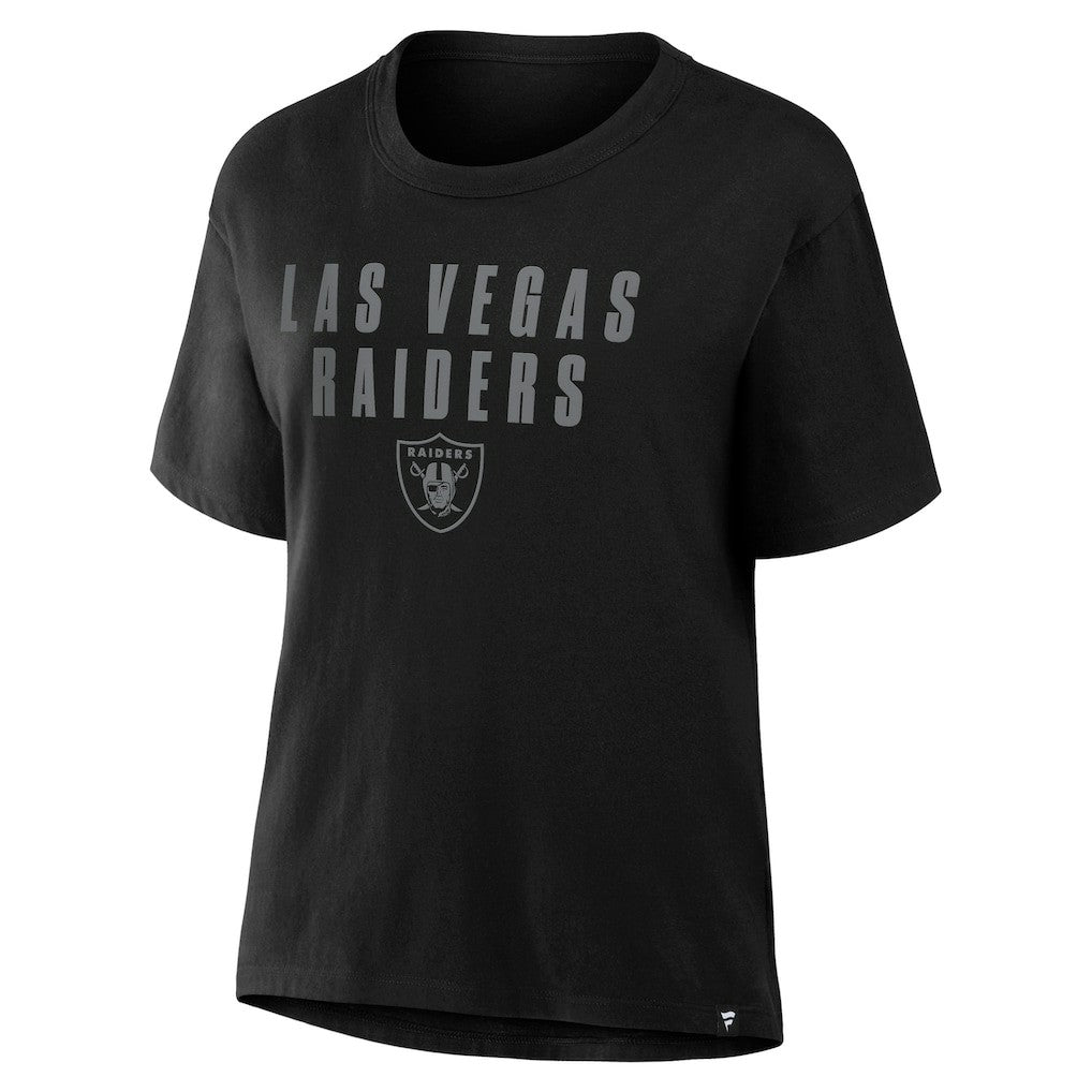 Las Vegas Raiders Women's Blackout Kneel Down Legacy T-Shirt - Black on sale