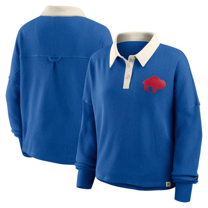 Buffalo Bills Women's Oversized Hometown Premium Thermal Long Sleeve Shirt - Royal sale