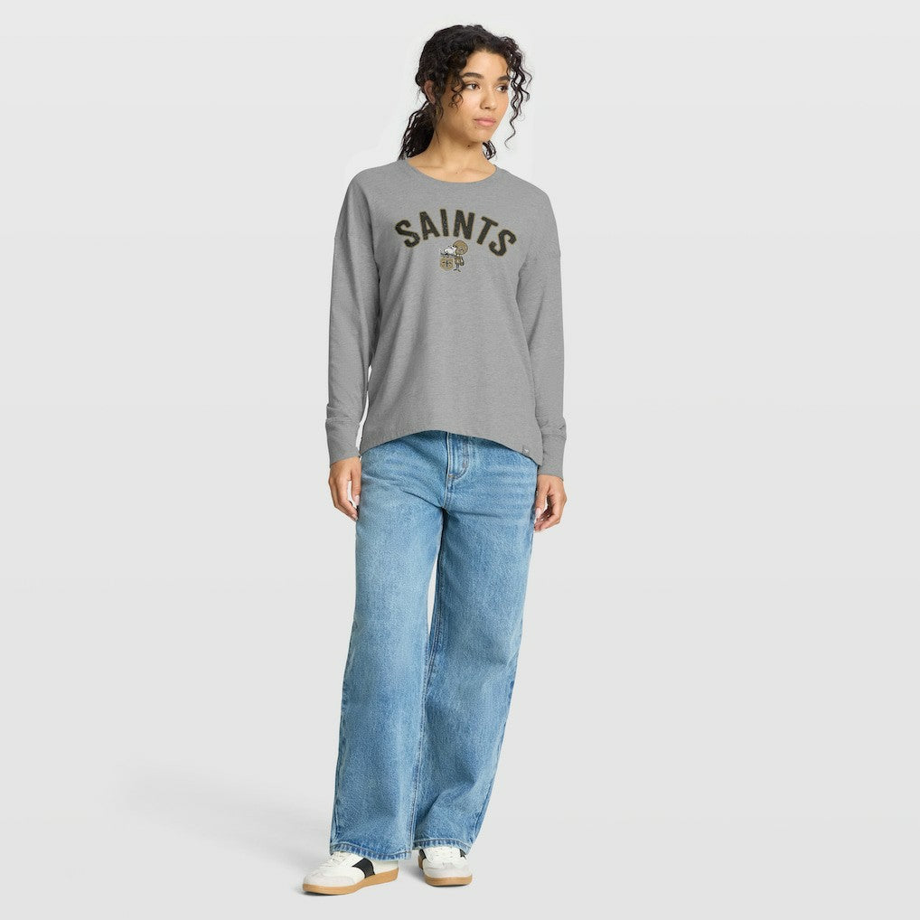 New Orleans Saints Women's Hometown Legacy Long Sleeve T-Shirt - Heather Gray cheap